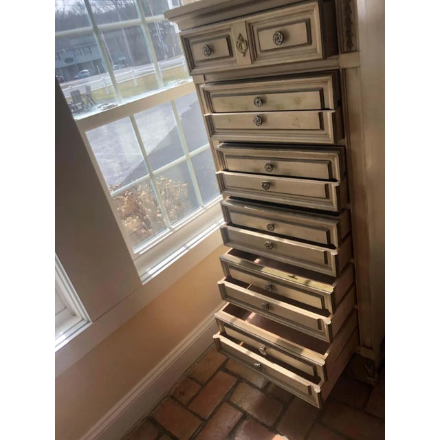 1970s Hollywood Regency Upright Jewelry Dresser For Sale - Image 5 of 12