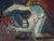 Pierre Ambrogiani, The Arrival of the Bull, Signed Oil on Canvas For Sale - Image 9 of 18