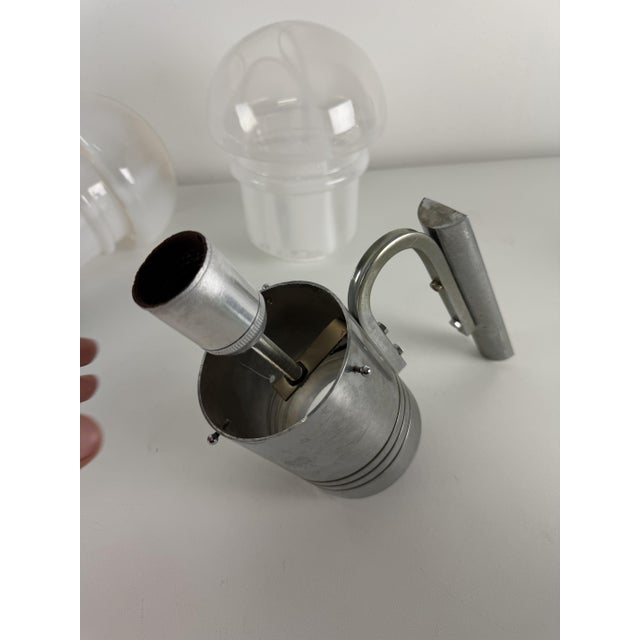 Mid-Century Modern Murano Glass and Metal Wall Lamps, 1960s, Set of 2 For Sale - Image 15 of 17