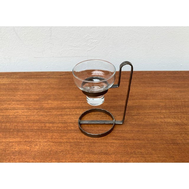 Mid-Century Danish Metal and Glass Candleholder, 1960s For Sale - Image 9 of 18
