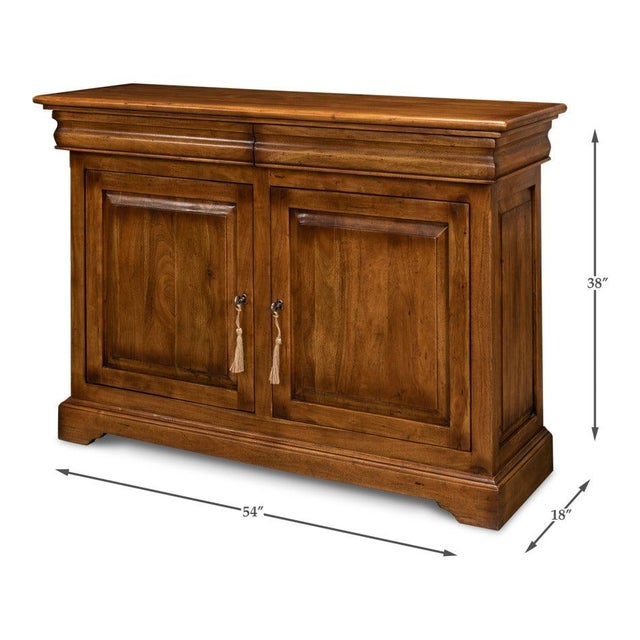 Continental Buffet Cabinet in Fruitwood Finish For Sale - Image 12 of 12