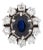 Marguerite Gold Sapphire and Diamond Ring, Size 6 For Sale