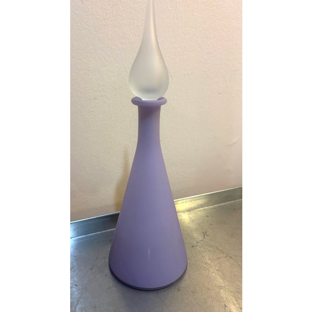 1950s-60s purple satin glass genie bottle/vase. Excellent condition.