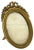 Empire Oval Picture Frame in Gold, 1890 For Sale
