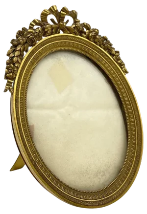 Empire Oval Picture Frame in Gold, 1890