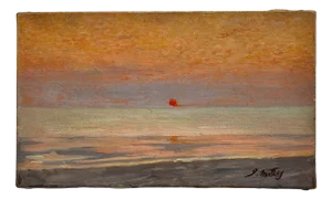 Joseph Mittey, Coutainville Sur Mer, France, 1895, Oil on Canvas