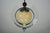 Metal Art Deco Italian Pendant Light with Etched Glass and Amber Globe, 1930s For Sale - Image 7 of 17