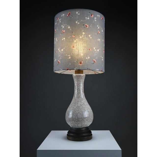 Mid-Century Modern Craquelé Table Lamp attributed to Pieter Groeneveldt, Netherlands, 1960s For Sale - Image 12 of 12