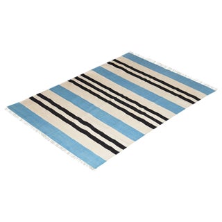 Dittany Rug, 10x14, Baby Blue & Black For Sale