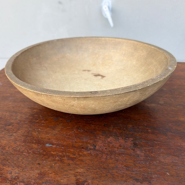 Antique Munising Turned Maple Wood Bowl, Circa 1930s For Sale - Image 10 of 12