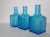Vintage: Mid-Century, gorgeous cerulean blue or aqua colored, textured medicine, or pharmacy bottles, meant to be corked....