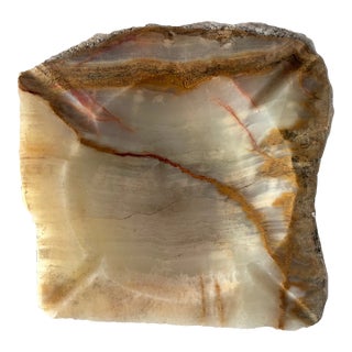 Mid 20th Centrury Organic Raw Live Edge Italian Marble Ashtray Vide-Poche Catchall For Sale