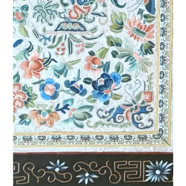 Antique Chinese Kimono Sleeve Embroidery (Peking Knots) For Sale In New York - Image 6 of 8