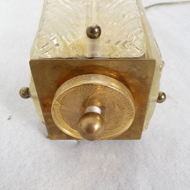 Gold Mid-Century Modern Leaf Murano Glass Sconces 1970s For Sale - Image 8 of 11