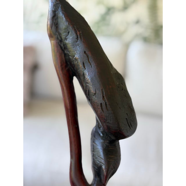 African Vintage East African Hand-Carved Hardwood Mother & Child Sculpture, 23.75”h For Sale - Image 3 of 9