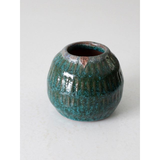 Ceramic Vintage Studio Pottery Vase For Sale - Image 7 of 9