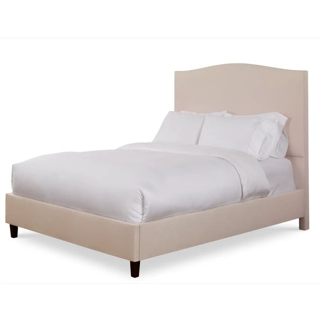 Modern Hazel Full/Double Bedframe, Gelam Linen For Sale - Image 3 of 3