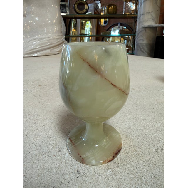 Modern 1970s Marble Goblets / Chalice Glasses - Set of 6 For Sale - Image 3 of 10