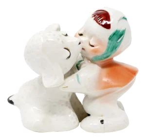 Vintage Mary and Little Lamb Salt & Pepper Shaker Set - Set of 2