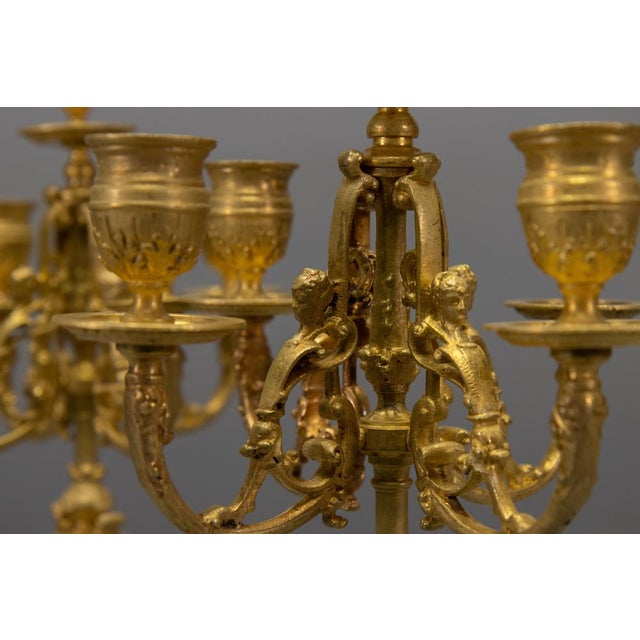 French Neoclassical Bronze Candelabras, 1920s, Set of 2 For Sale - Image 10 of 18