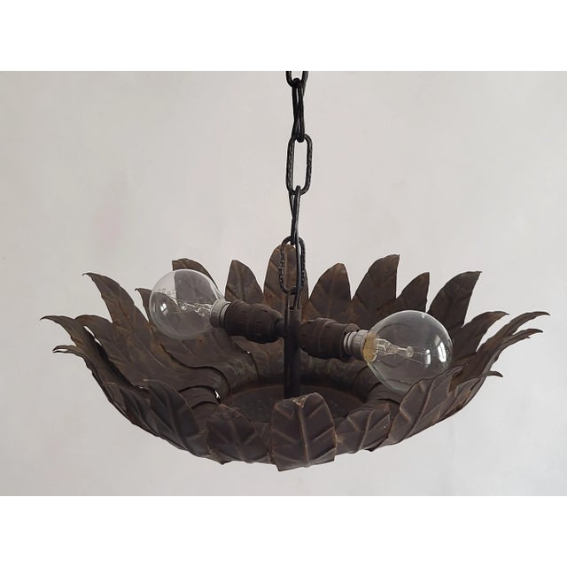Mid-Century Modern Mid-Century Modern Sunflower Wall or Ceiling Light, 1950s For Sale - Image 3 of 11