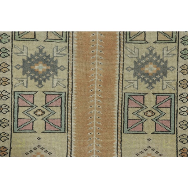 Rug & Kilim Vintage Turkish Runner With Pastel Floral Medallion Design - Rug & Kilim For Sale - Image 4 of 9