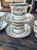 Crown Staffordshire Vintage Crown Staffordshire Lyric Tunis Blue Fine Bone China Teacups & Saucers – 13 Pieces For Sale - Image 4 of 12