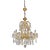Art Nouveau Art Deco Style Brass Crystal Chandelier 1920 For Sale