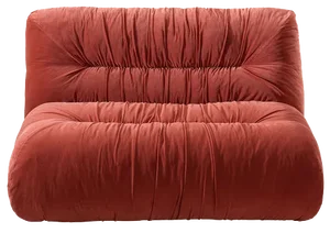 Mambo Orange Fabric Sofa by Lorenza Bozzoli