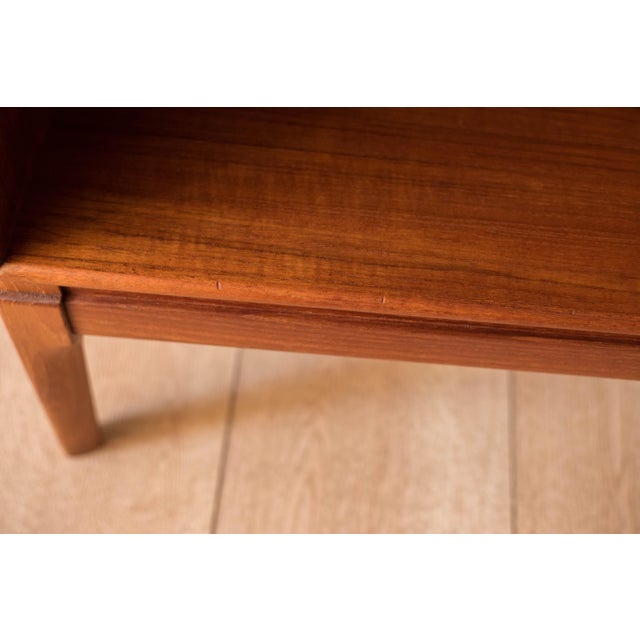 Vintage Danish Teak Bedside Nightstand End Table by Søborg Møbler For Sale - Image 16 of 18