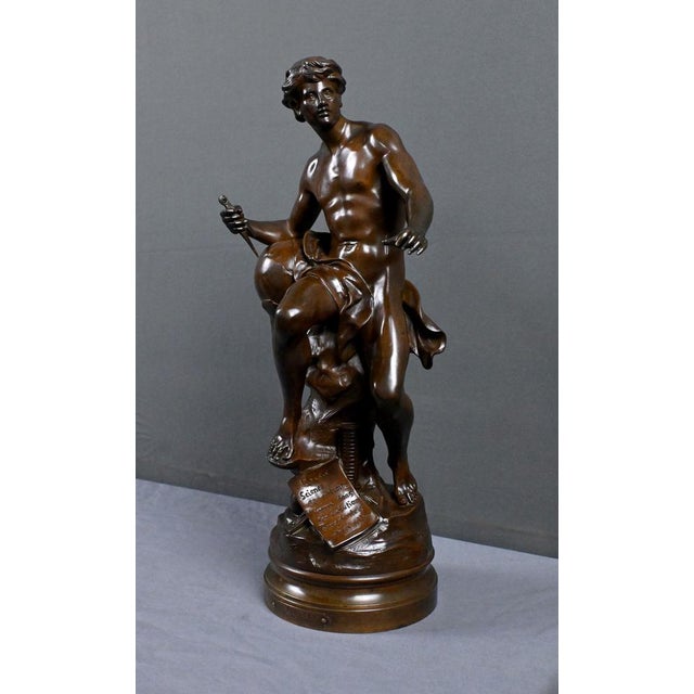 E. Picault, Progress Sculpture, Late 19th Century, Bronze For Sale - Image 4 of 18