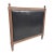 Antique Neoclassical Carved Wood & Black Leather Full-Size Headboard, Fluted Posts & Pinecone Finials For Sale
