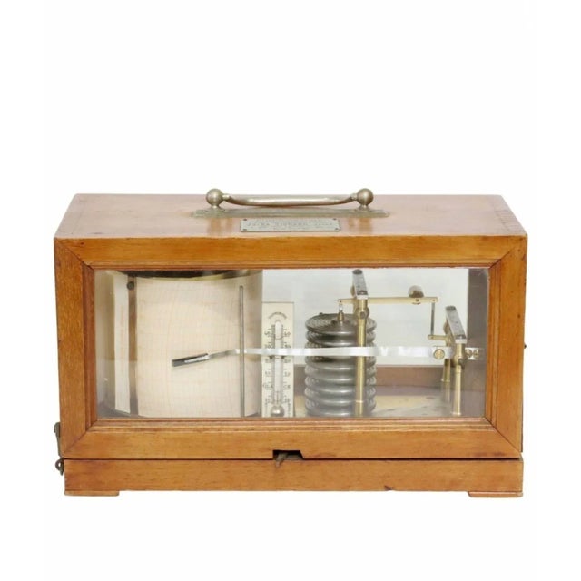 Antique French Richard Jules Frères Wood Cased Barometer For Sale - Image 10 of 10