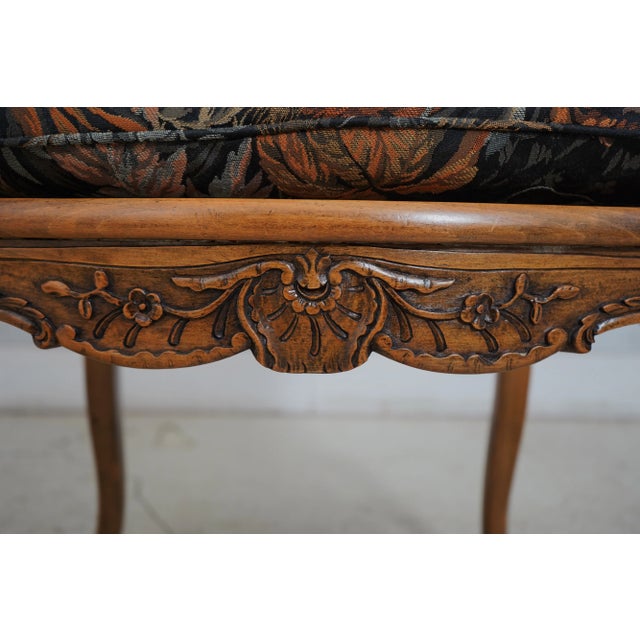 Textile Pair French Louis XV Newly Upholstered Armchairs For Sale - Image 7 of 12