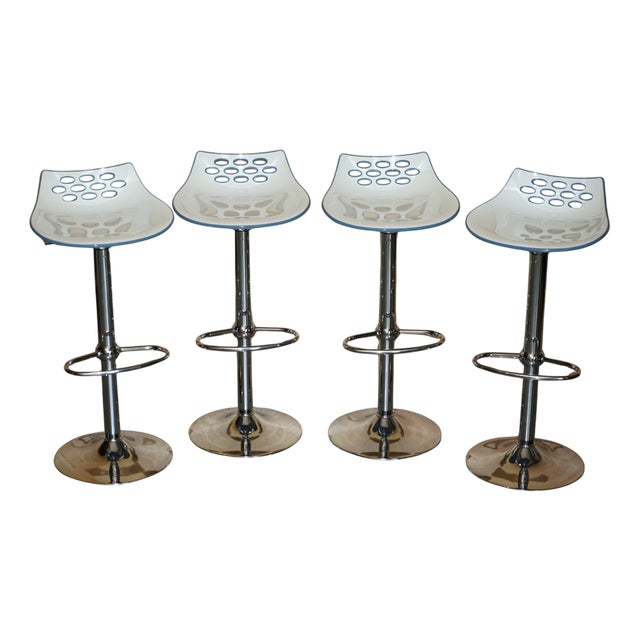 Adjustable Calligaris Jam Swivel Kitchen Island Bar Stools, Set of 4 For Sale