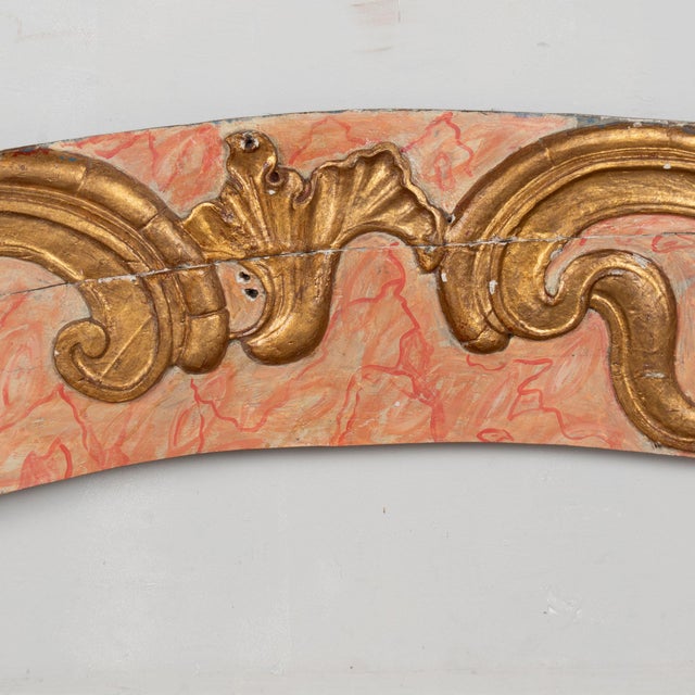 Late 18th Century Late 18th Century Large Original Painted Architectural Fragment From Portugal For Sale - Image 5 of 12