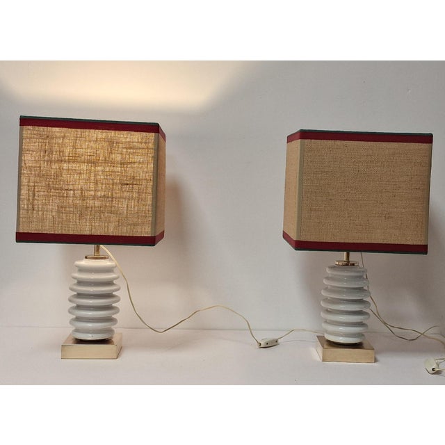 1960s Verbano Insulator Table Lamps, Italy, 1960s, Set of 2 For Sale - Image 5 of 13
