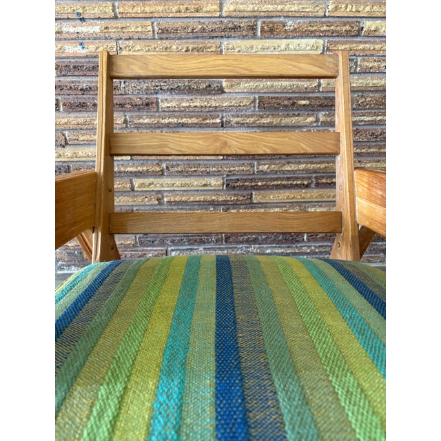 1950s A. Brandt Ranch Oak Mid-Century Oak Lounge Chair For Sale - Image 10 of 11