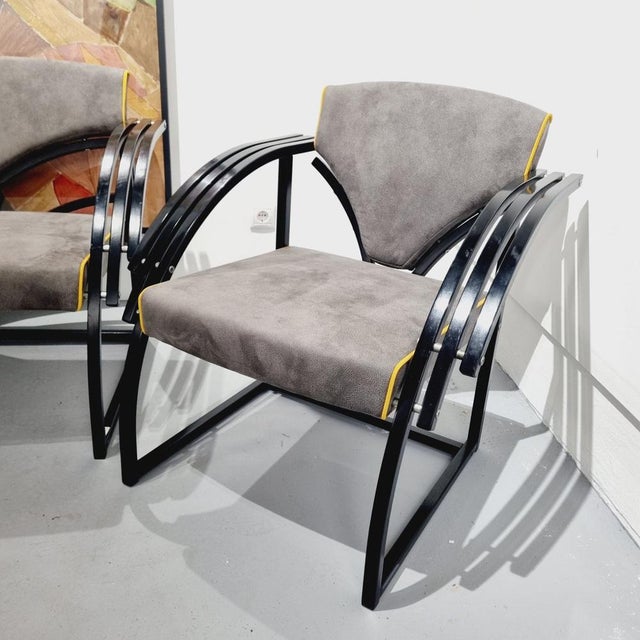 Postmodern Bentwood Lounge Suite, 1980s, Set of 3 For Sale - Image 14 of 18