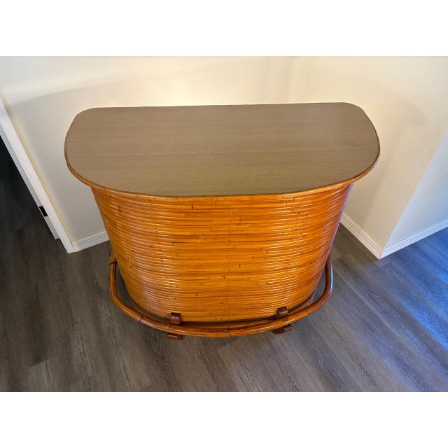 Vintage Mid Century Stacked Bamboo Tiki Bar For Sale - Image 12 of 15