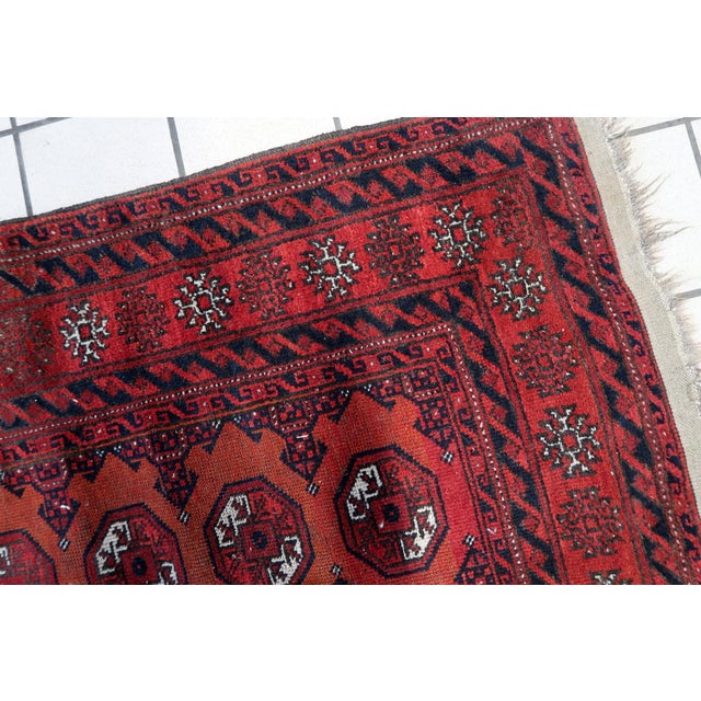 1920s, Handmade Antique Afghan Baluch Rug 3.8' X 4.8' For Sale - Image 10 of 13