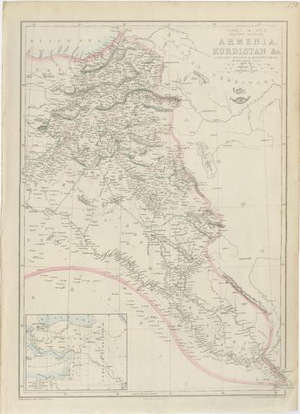 Armenia & Kurdistan Map, 1850