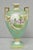 Antique Nippon Porcelain Hand Painted Windmill Scene Green Small Bolted Vase (B) For Sale - Image 15 of 15