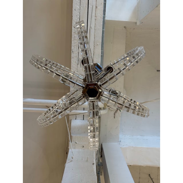 Traditional Visual Comfort Signature Crystal Cube Six-Light Chandelier For Sale - Image 3 of 12
