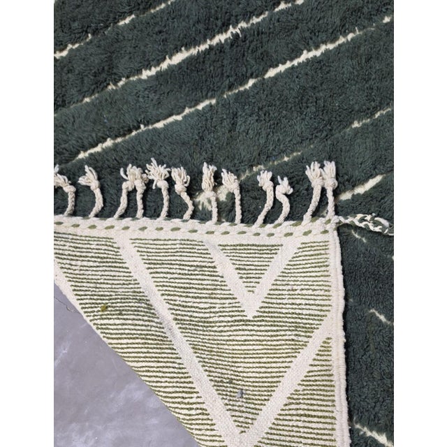 2020s Green Moroccan Rug - 9.8 X 6.7 Ft For Sale - Image 5 of 6