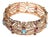 Bochic Capri Vintage 18K Gold & Silver Multi Gem Bangle with Garnet “Circa 1998” For Sale