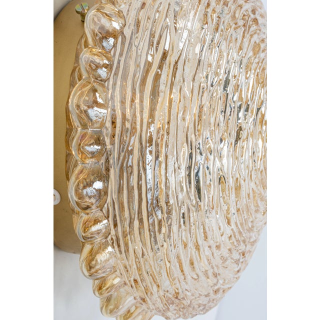Amber Glass Sconces in Thumbprint Shape, Germany, 1970s, Set of 2 For Sale - Image 6 of 8