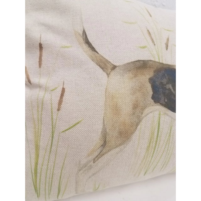 White Bolster Pillow of Dog - Made in Wales For Sale - Image 8 of 11