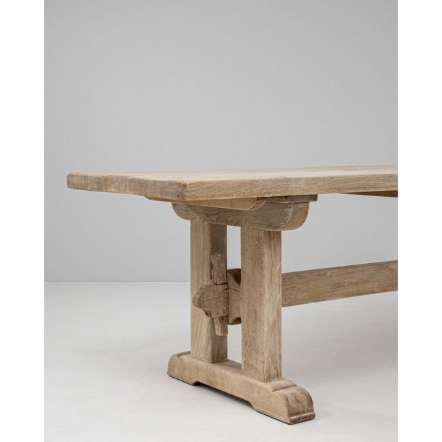 Antique White Mid 20th Century France Antique White Wood Dining Table For Sale - Image 8 of 11