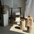 Small Side Table in Beige-Grey and Petrified Wood, 1980s For Sale - Image 4 of 18